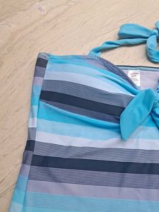 Striped Bikini Set with Tie Detail