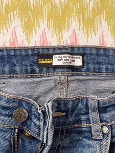 Wide Leg Blue Denim Jeans