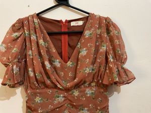 Floral Ruched Mini Dress