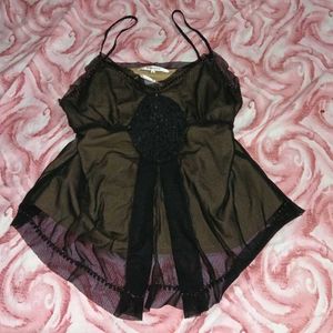 Y2k Top beaded embellished