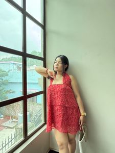 Red Floral Mini Dress