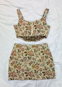 Floral Co-ord Set: Top &amp; Skirt