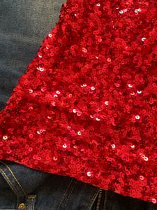 y2k red sequin top