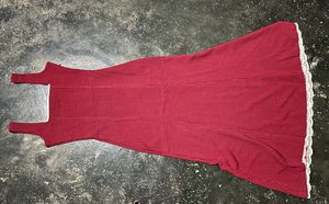Ruby Red Checkered Dress