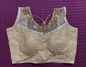 Embellished Golden Blouse