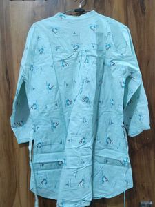 Light Blue Printed Kurta