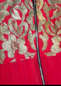 Front Slit Cut Kurta With Skirt
