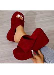 Platform Wedge Mules