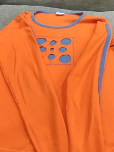 Orange Cutout Tee
