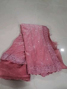 Pink Sequin Lehenga Choli Set