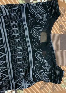 Boho Print Tie-Front top