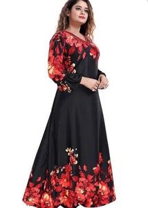 Elegant Floral Print Gown