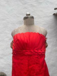 Stunning Red Strapless Dress
