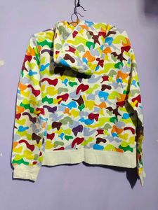 Colorful Camo Zip-Up Hoodie