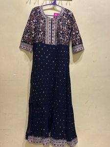 NEERUS Women Black Colour Suit Set Size XL