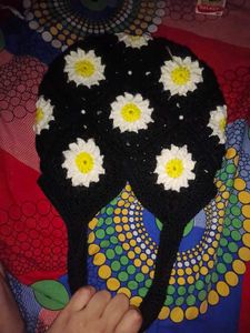 Handmade Crochet Daisy Tote Bag