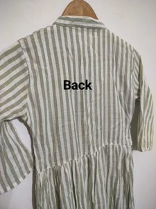 Striped Embroidered Dress