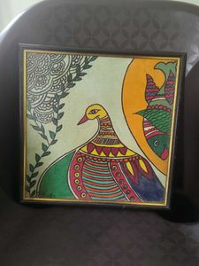 Framed Indian Folk Art Painting
