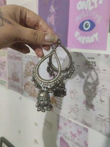 Exquisite Silver Jhumka Earrings