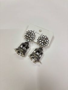 Oxidised Earrings set of 7 jhumkas