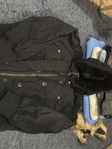 Chic Black Winter Parka Jacket