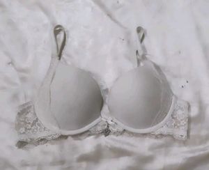 Elegant White Lace Bra