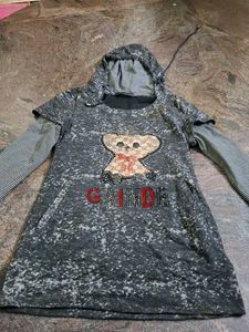 Girl's Graphic Hoodie Dress