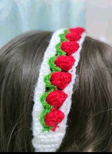 Handmade Crochet Strawberry Headband
