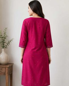 Pink Kurta with Embellishments