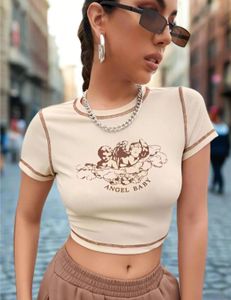 beige cropped top