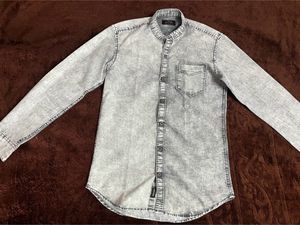 Men Chinese Color Charcoal Dual Shade Shirt