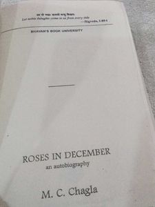 Roses in December by M.C. Chagla