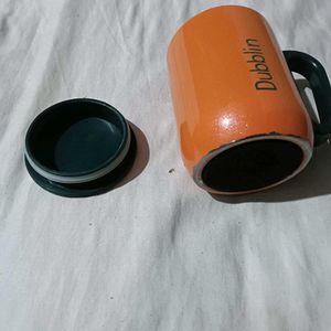 Orange Dublin Mug with Lid