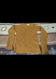 Mustard Knit Pullover Sweater