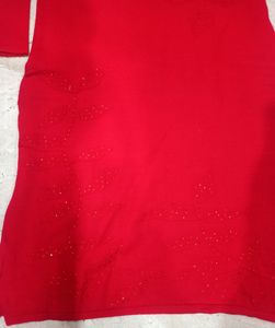 Woolen Kurti Red