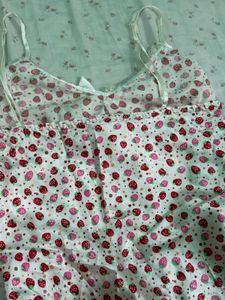 Cute Strawberry Print Summer Dress