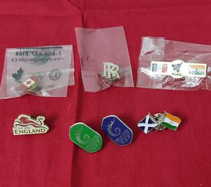 7 Assorted Genuine & Rare International Lapel Pins