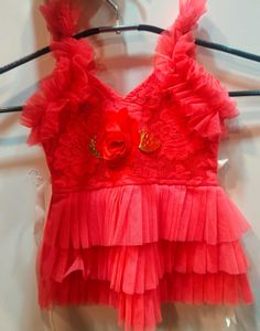 Ruffled Coral frock