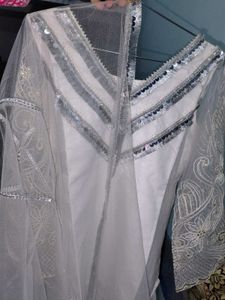 White Kurta with Dupatta