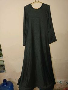 Stylish Geometric Print Pattern Satin Abaya