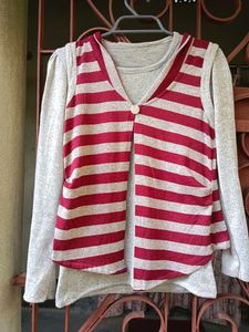 Beautiful Winter Top With Fancy Outer 🤎🤎🤎