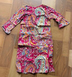 Vibrant Paisley Print Kurta