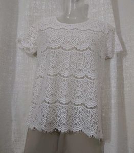 Elegant White Lace Top