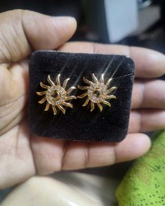 Gold Flower Earrings with Dangle Ball  Any 3 pair: