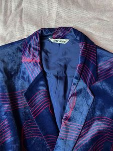 Abstract Velvet Blazer