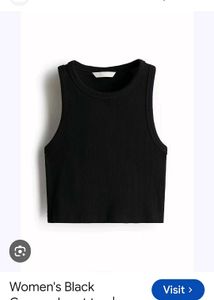 H&amp;M Ribbed Cropped Tank Top