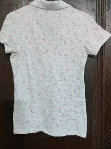Floral Print Polo T-Shirt