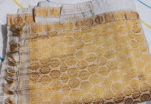 Assam Pure Cotton With Golden Muga Thread Work
