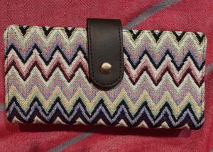 Boho Chevron Pattern Clutch Wallet