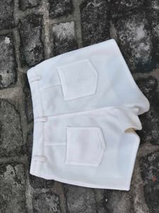 Classic White Fleece Shorts